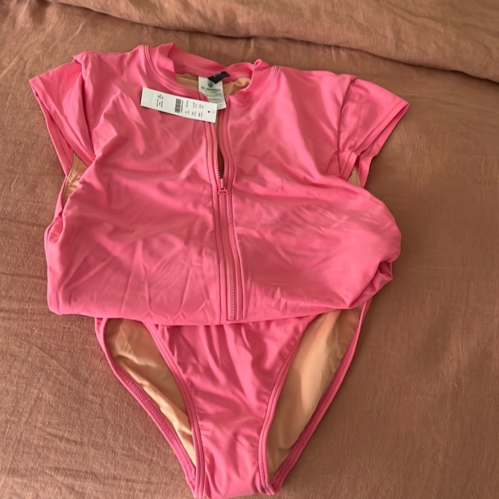Jcrew Active short-sleeve zip-up one-piece